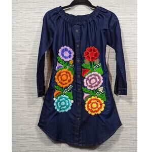 El Tarasco Women’s Mexican Dress Off The Shoulder Dress/ Size-Small